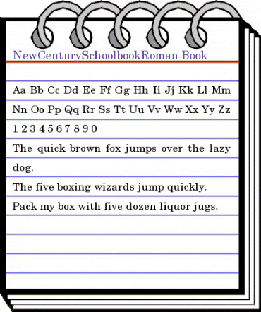 NewCenturySchoolbookRoman-Book Book animated font preview