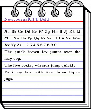 NewJournalC Bold animated font preview