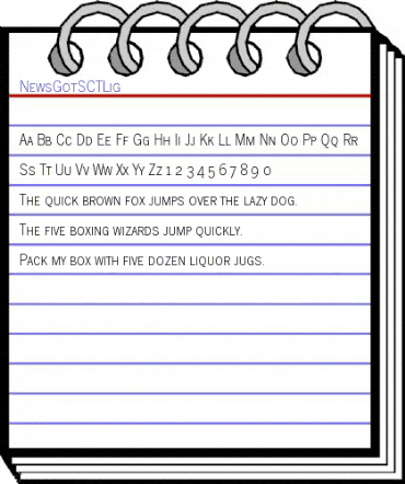 NewsGotSCTLig Regular animated font preview