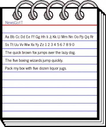 NewsGotT Regular animated font preview