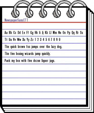 NewspaperSansC Normal animated font preview