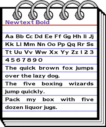 Newtext Bold animated font preview