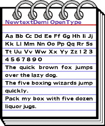 Newtext Demi animated font preview