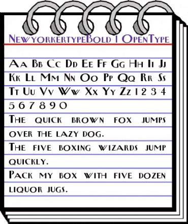 NewyorkertypeBold Regular animated font preview