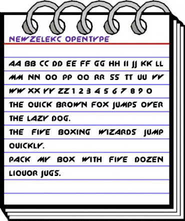 NewZelekC Regular animated font preview
