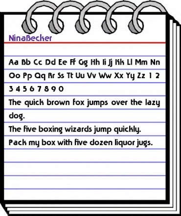 NinaBecker Regular animated font preview