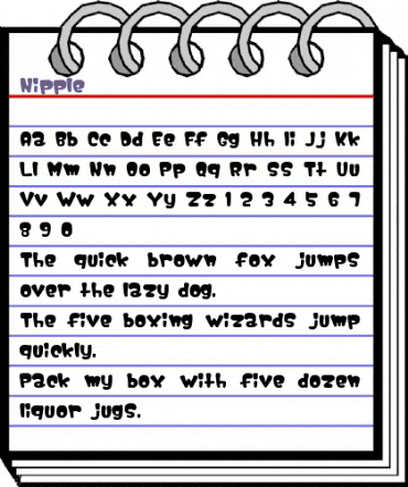 Nipple Regular animated font preview