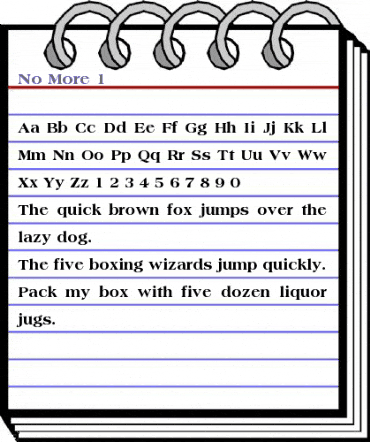 No More 1 Regular animated font preview