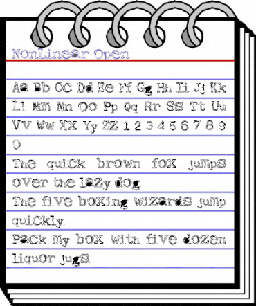 NonLinear Regular animated font preview