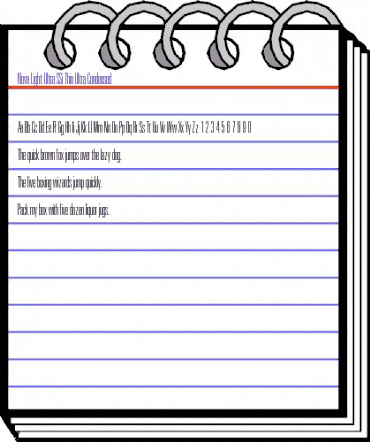 Nova Light Ultra SSi Thin Ultra Condensed animated font preview