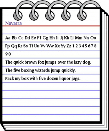 Novarra Regular animated font preview