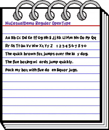 NuCasualDemo Regular animated font preview