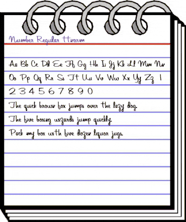 Number Regular animated font preview
