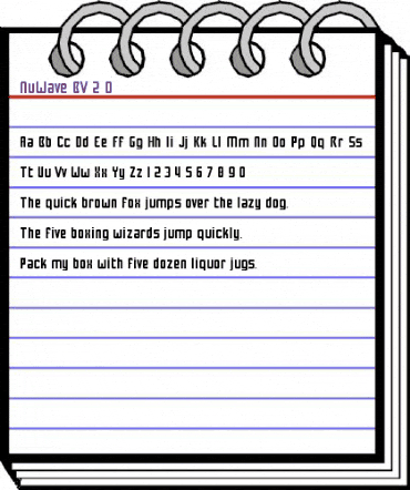NuWave BV 2.0 Regular animated font preview