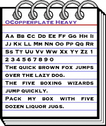 OCopperplate-Heavy Heavy animated font preview