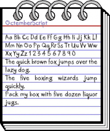 OctemberScript Regular animated font preview