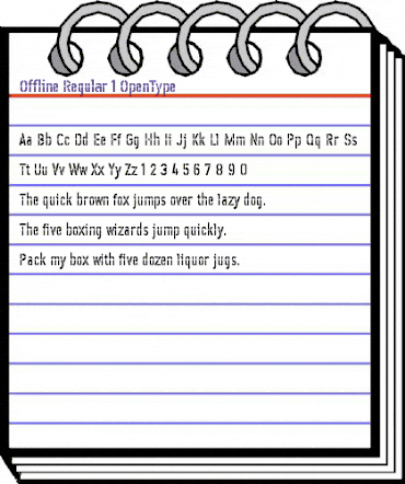Offline Regular animated font preview