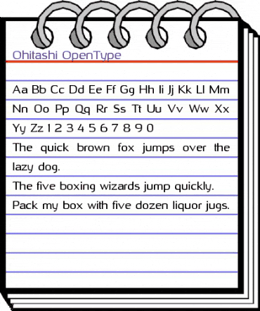 Ohitashi Regular animated font preview