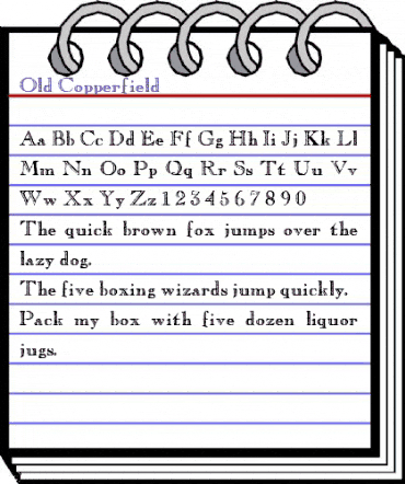 Old Copperfield Regular animated font preview