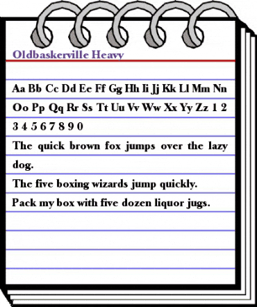 Oldbaskerville-Heavy Regular animated font preview