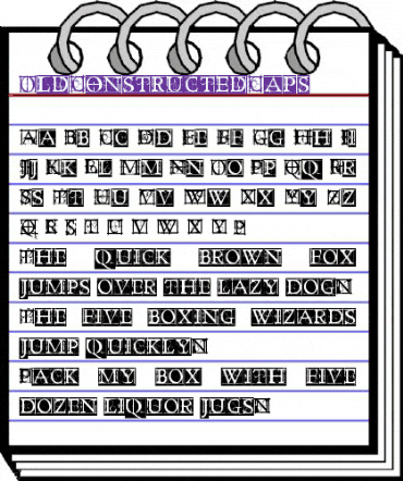 OldConstructedCaps Regular animated font preview