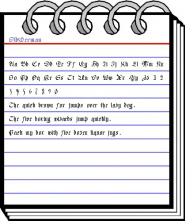 OldGerman Regular animated font preview