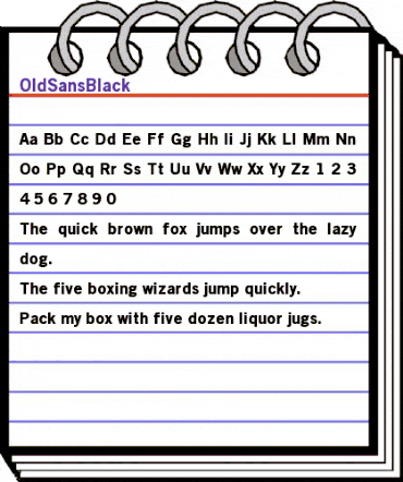 OldSansBlack Regular animated font preview