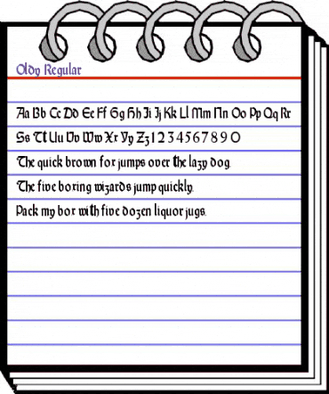 Oldy Regular animated font preview