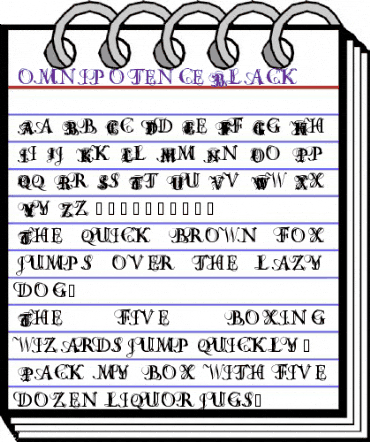 omnipotence Black animated font preview