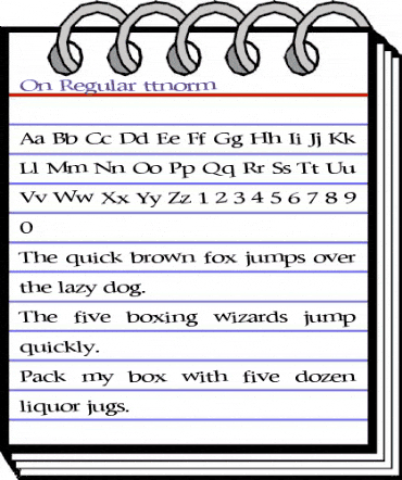 On Regular animated font preview