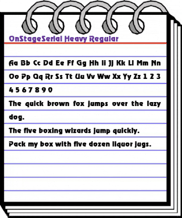 OnStageSerial-Heavy Regular animated font preview