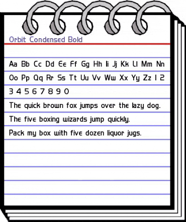 Orbit-Condensed Bold animated font preview