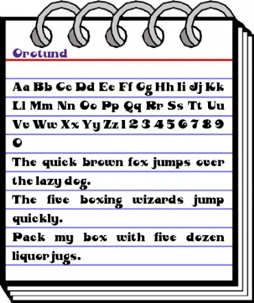 Orotund Regular animated font preview