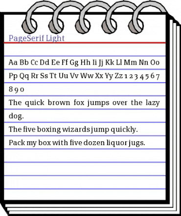 PageSerif-Light Regular animated font preview