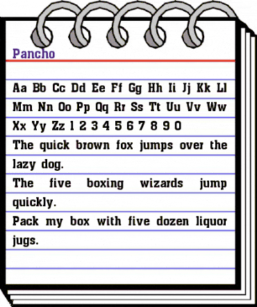 Pancho Regular animated font preview