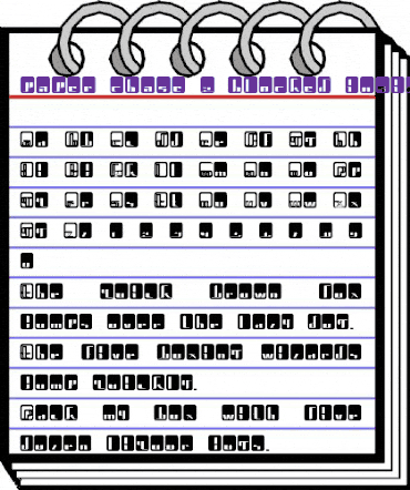 paper chase 2 blocked inside animated font preview