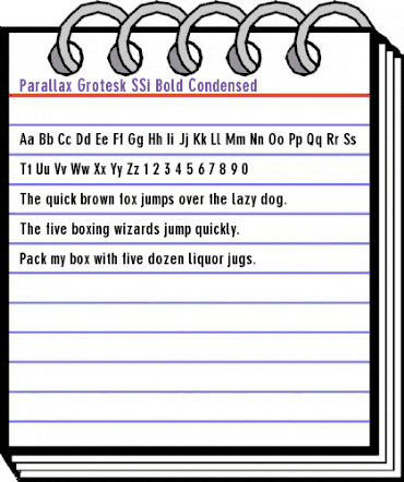 Parallax Grotesk SSi Bold Condensed animated font preview