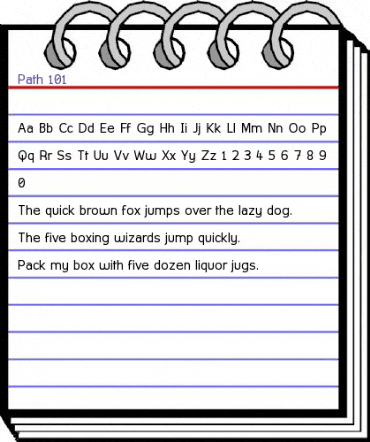 Path 101 Regular animated font preview