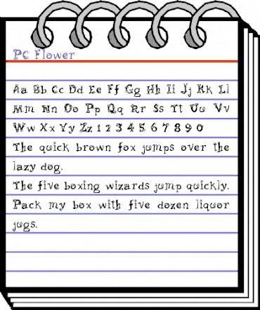 PC Flower Regular animated font preview