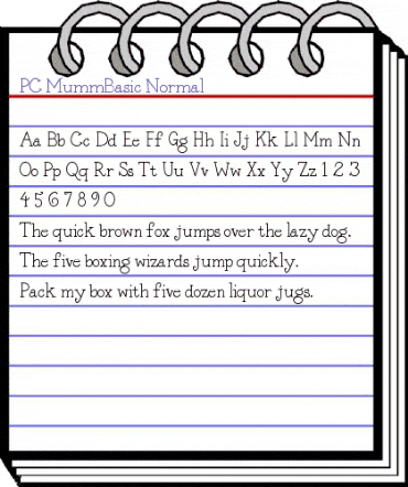 PC MummBasic Normal animated font preview
