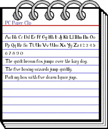 PC Paper Clip Regular animated font preview