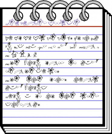 Pea Karen's Doodles Regular animated font preview