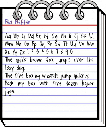 Pea Neffer Regular animated font preview