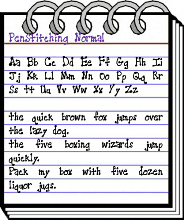 PenStitching Normal animated font preview