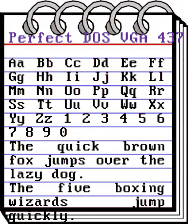 Perfect DOS VGA 437 Regular animated font preview