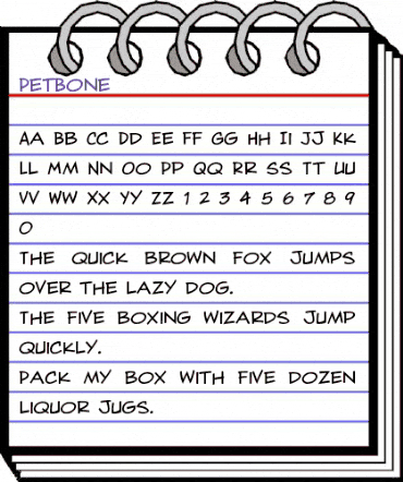 PetBone Regular animated font preview