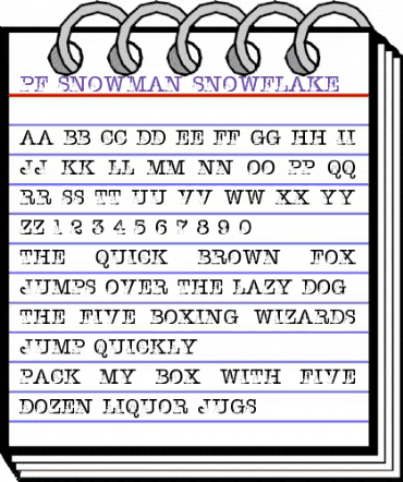 pf_snowman-snowflake Regular animated font preview