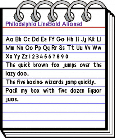 Philadelphia LineBold Aligned Regular animated font preview