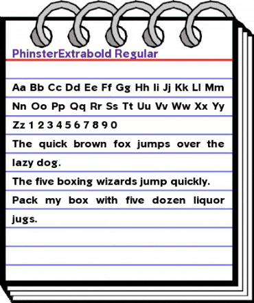 PhinsterExtrabold Regular animated font preview