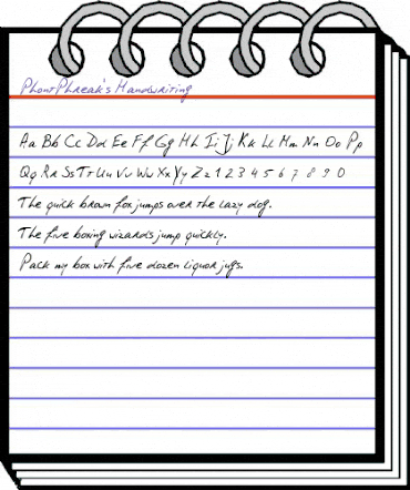 PhontPhreak's Handwriting Regular animated font preview